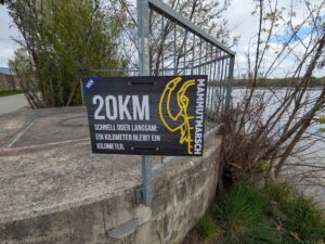 20 km waren geschafft auf der Donaulände